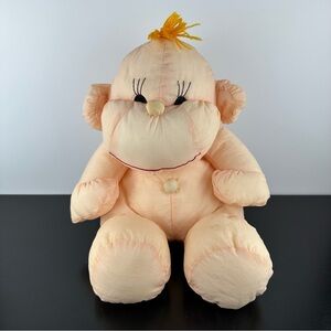 Vintage 1980s Wallace Little Friends Collection Monkey Nylon Plush Toy 14”